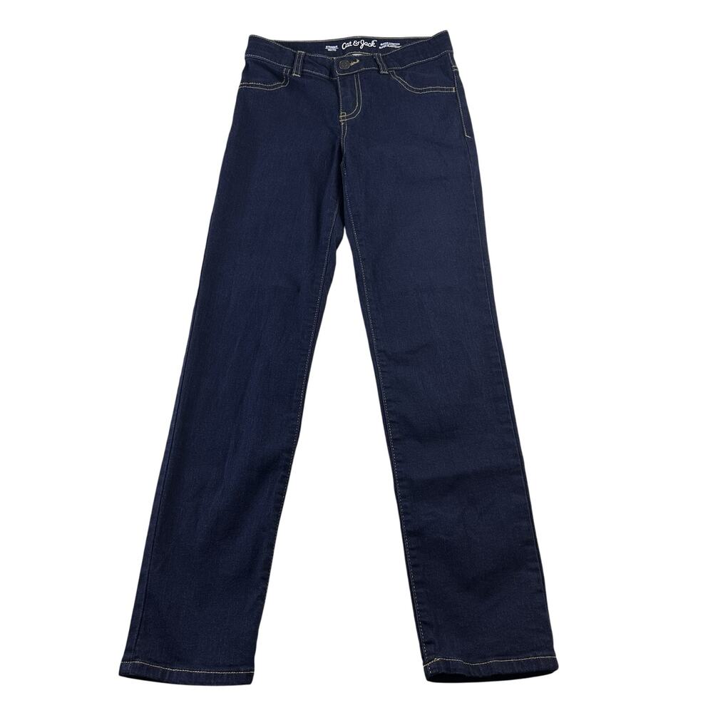 Cat & Jack Super Stretch Slim jeans Girls 12 straight leg- Adjustable waist